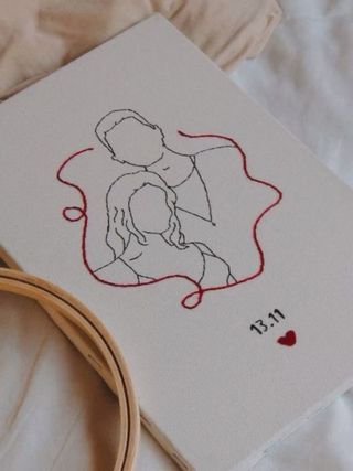 Cuadro bordado a mano por encargo