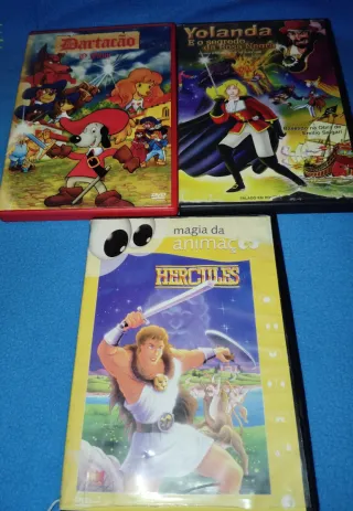 3 DVDs Infantis Usados