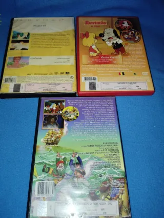 3 DVDs Infantis Usados