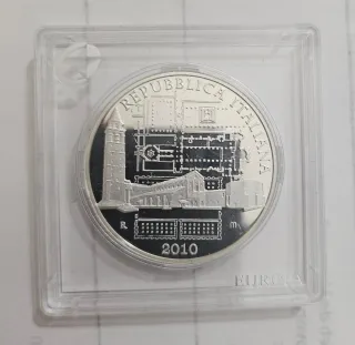 Moneda 10 Euro Italia 2010 de plata.