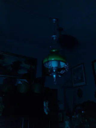 Lámpara de techo antigua verde