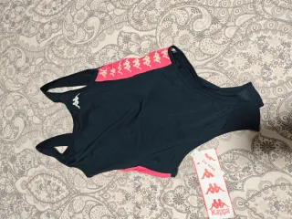 Body Kappa Negro y Rosa