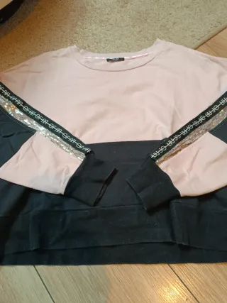 Sudadera Liu Jo Rosa y Negra Talla S