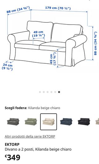 Sofá Ektorp 2 plazas Ikea beige