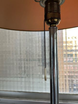 Lámpara de pie tela y metal