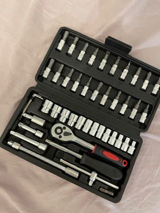 Kit herramientas carraca 1/4 y puntas