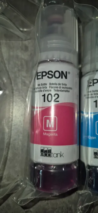 4 Cartucce originali Epson Ecotank 102 (Nero, Magenta)