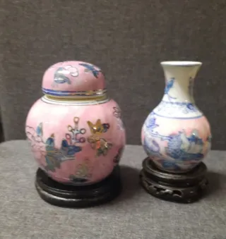 Coppia vasi orientali rosa