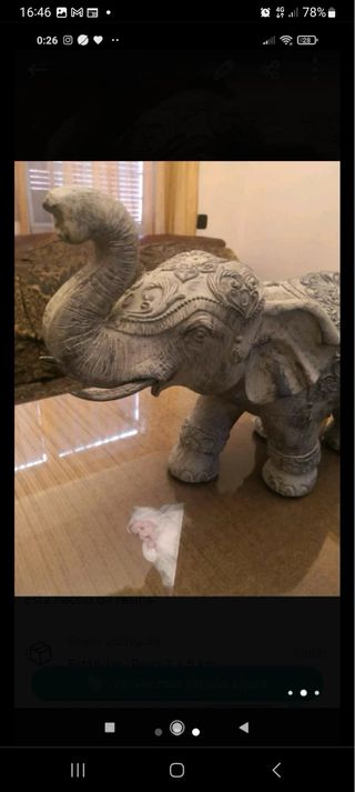 Precioso elefante decorativo grande