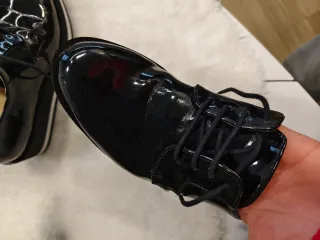 Zapatos charol negros plataforma mujer talla 38