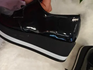 Zapatos charol negros plataforma mujer talla 38