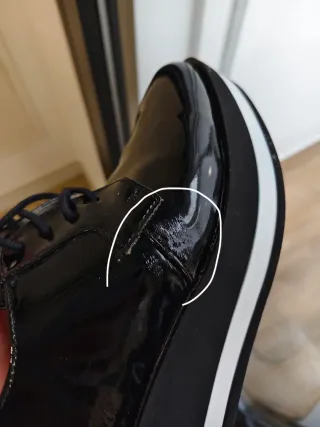 Zapatos charol negros plataforma mujer talla 38