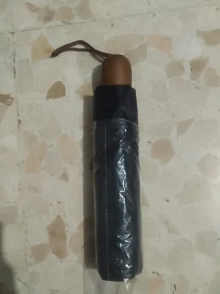 Paraguas plegable unisex negro