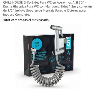 NUEVO Grifo Bidet WC Acero Inox Ducha Higiénica