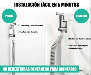 NUEVO Grifo Bidet WC Acero Inox Ducha Higiénica