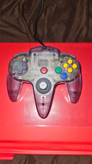 Mando Nintendo 64 Morado Transparente sin drift