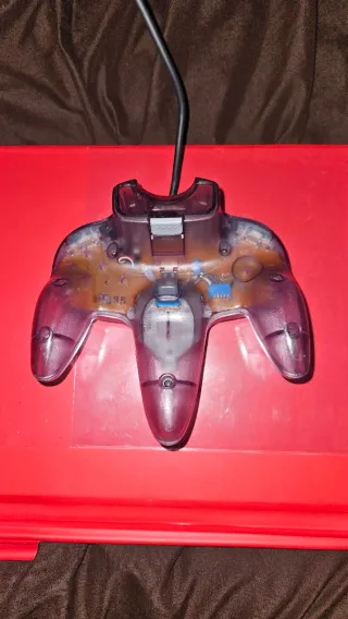 Mando Nintendo 64 Morado Transparente sin drift
