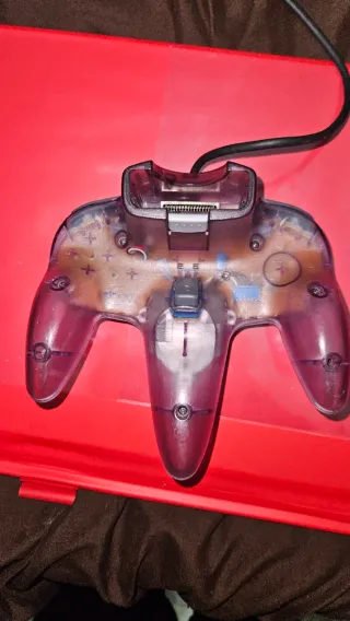Mando Nintendo 64 Morado Transparente sin drift