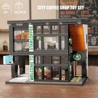 NUEVO Set Construcción Cafetería Modular con Luces