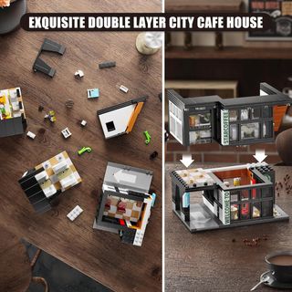 NUEVO Set Construcción Cafetería Modular con Luces