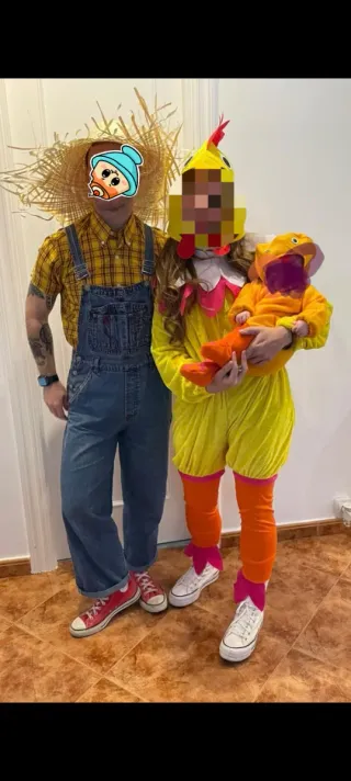 Disfraz mamá gallina y pollito