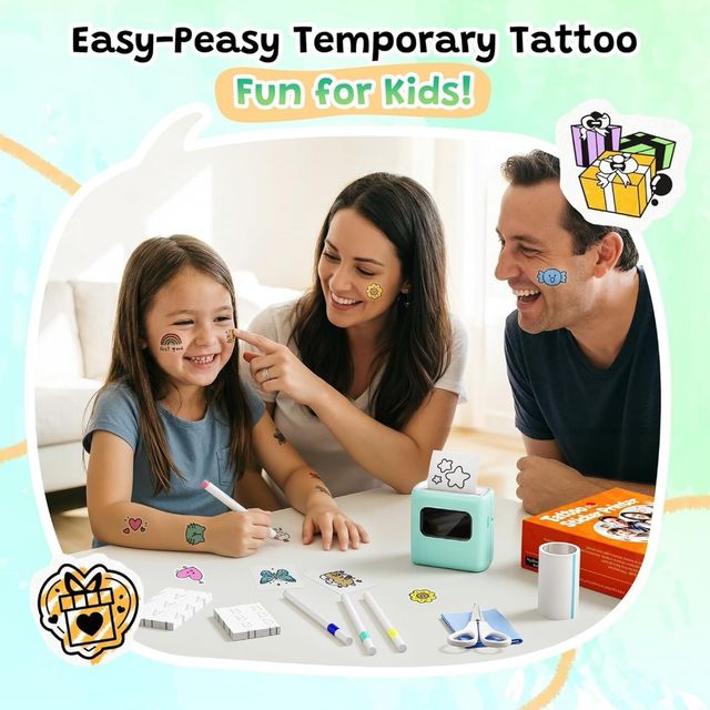 NUEVO! Impresora Tatuajes Niños 40 hojas