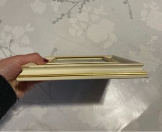 Quadretto argento con cornice legno