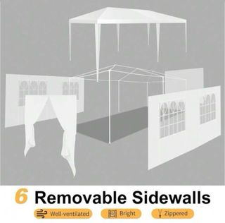 Carpa Jardín 3x6m Desmontable Blanca