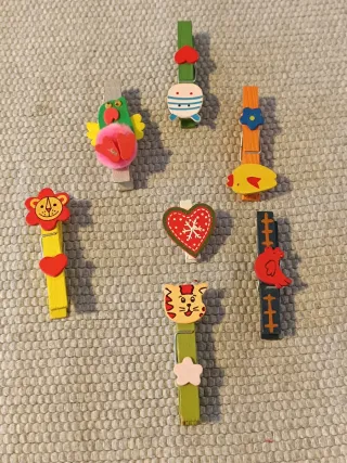 7 Molas de madeira decoradas