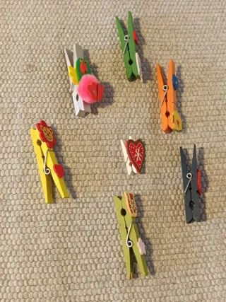 7 Molas de madeira decoradas