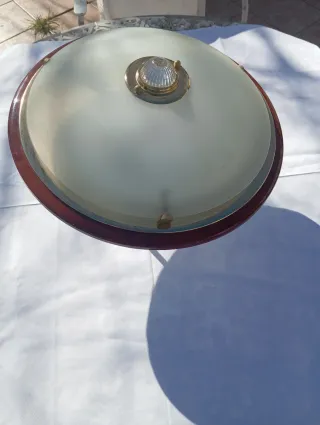 Plafón techo vintage metal y cristal