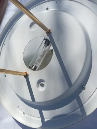 Plafón techo vintage metal y cristal