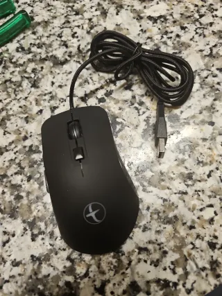 Ratón Gaming Negro con Cable