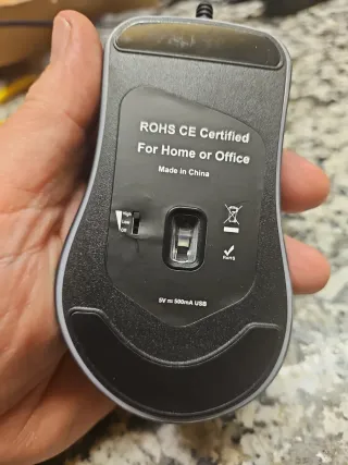 Ratón Gaming Negro con Cable