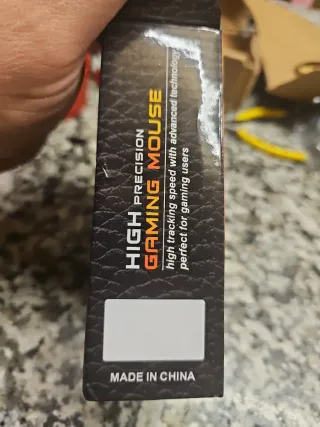 Ratón Gaming Negro con Cable