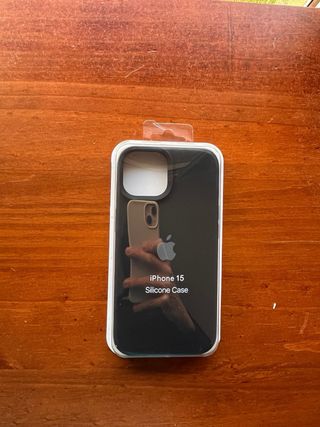 Pack Fundas iPhone 15 Azul y Negra silicona