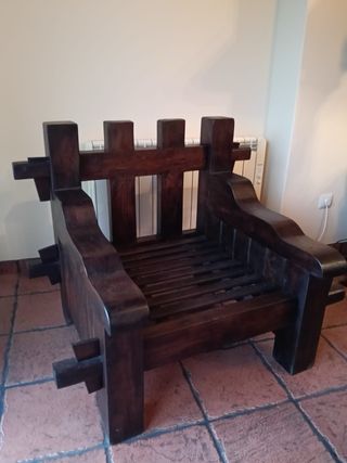 Conjunto muebles de madera teca maciza