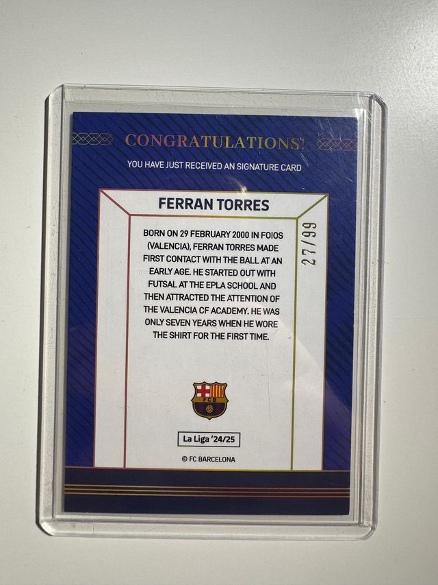 Ferran Torres Auto on card /99
