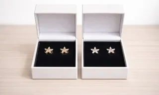 Juego 2 Pendientes Flor Dorados y Plateados.