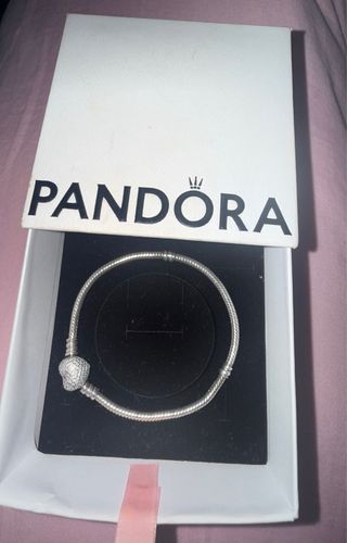 Pulsera Pandora Corazón Brillante Plata