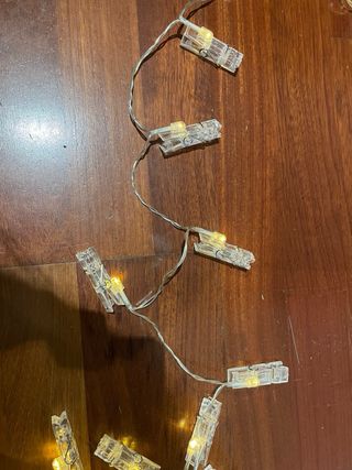 Pinzas con luz para colgar fotos