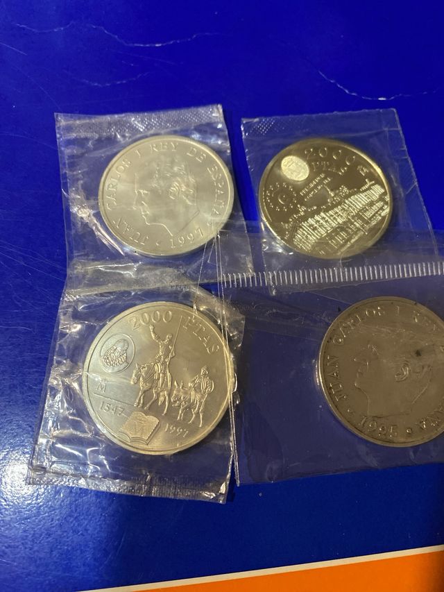 4 Monedas Plata 1995 y 1997