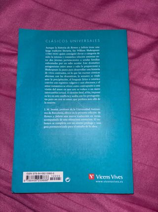 Libro de Romeo y Julietade William Shakespeare
