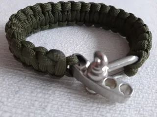 Pulsera Hombre Verde Militar y Plata