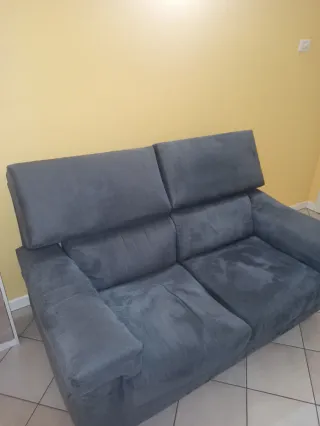 Divano blu 160 cm in tessuto