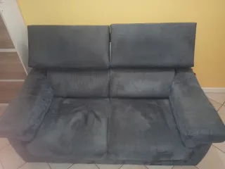 Divano blu 160 cm in tessuto