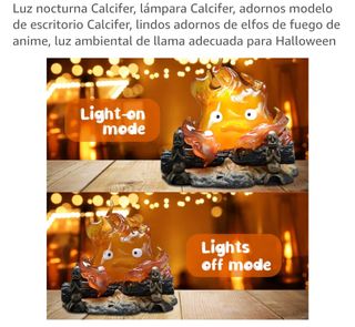 Luz Nocturna Calcifer Llama Anime