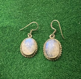 Pendientes Piedra Luna Plata