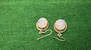 Pendientes Piedra Luna Plata