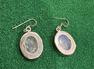 Pendientes Piedra Luna Plata